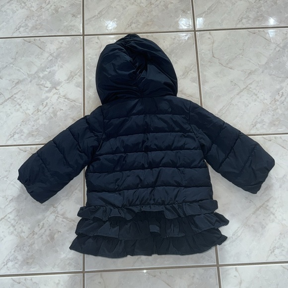 Navy Blue Ruffle GAP- Winter Coat Size 12-18 months - Picture 2 of 10